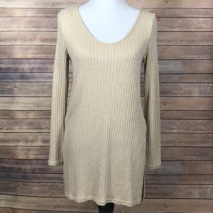 Cream Long Sleeve Kitted Shirt